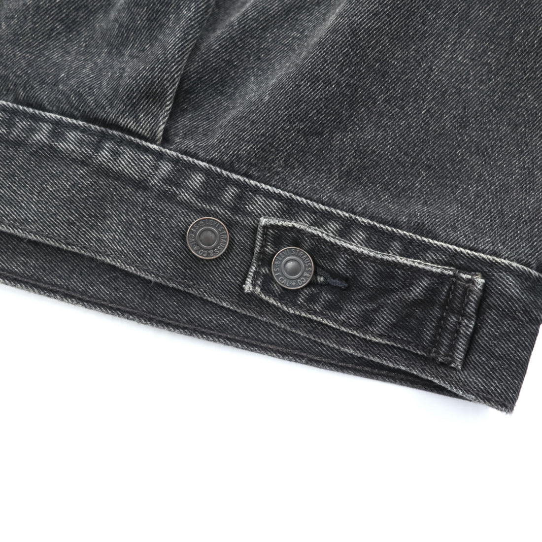 Levi's ビッグE 1stタイプ アレンジ デニムジャケット Gジャン STAY LOOSE TYPE1 トラッカージャケット S ブラック PREMIUM PC9-A2424-0001