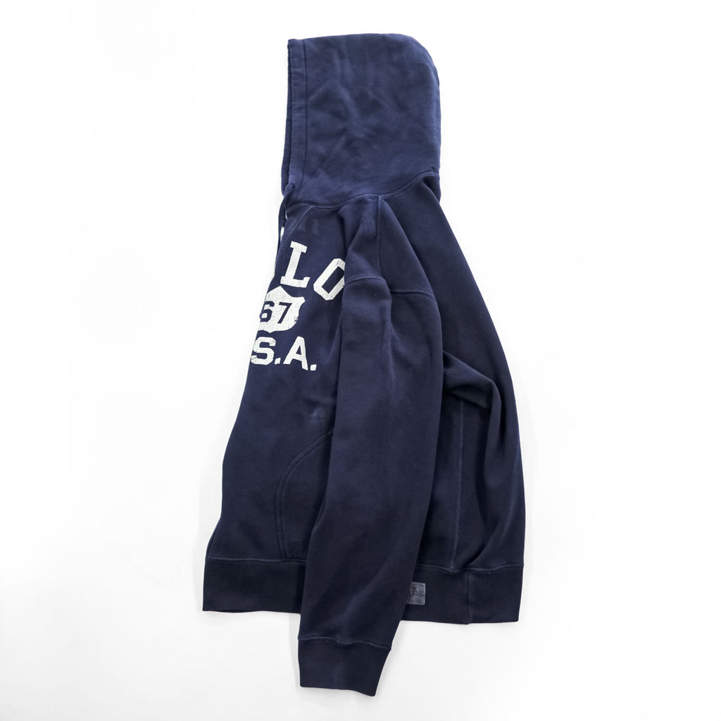 Polo Ralph Lauren Polo 67 USA Logo Print Pullover Hoodie Navy XXL
