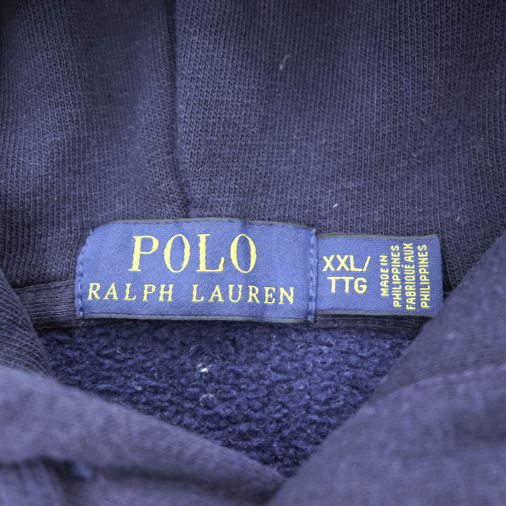 Polo Ralph Lauren Polo 67 USA Logo Print Pullover Hoodie Navy XXL