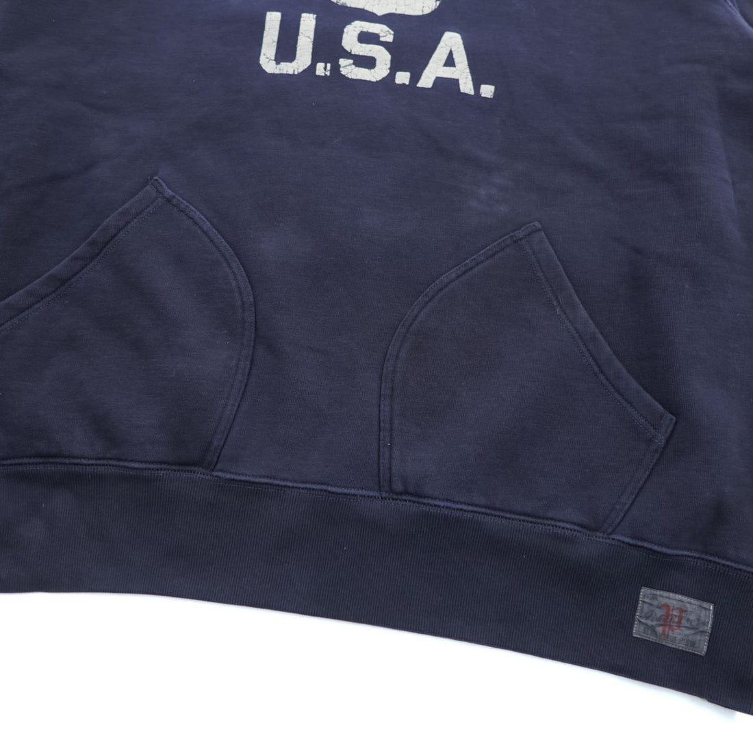 Polo Ralph Lauren Polo 67 USA Logo Print Pullover Hoodie Navy XXL