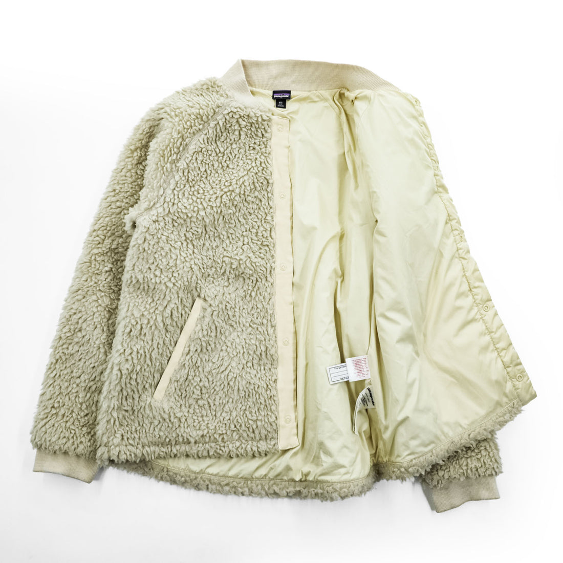 Patagonia ロスガストス ボンバージャケット Los Gatos Bomber Jacket ボアフリース XXL ベージュ スナップボタン 65415