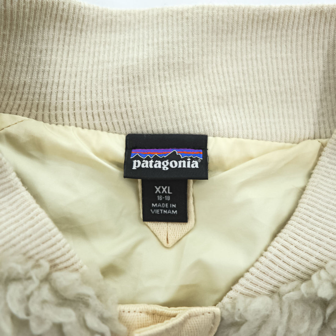 Patagonia ロスガストス ボンバージャケット Los Gatos Bomber Jacket ボアフリース XXL ベージュ スナップボタン 65415
