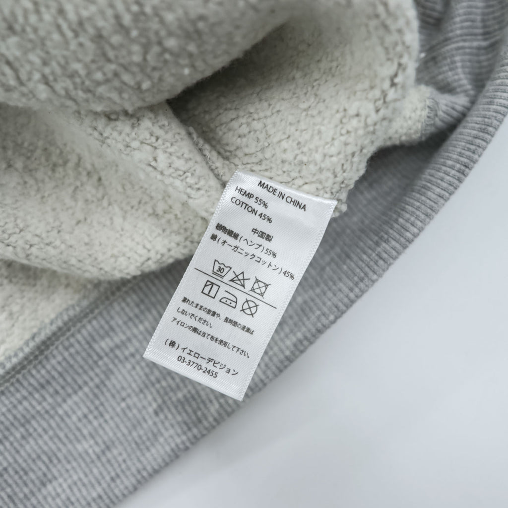 GOHEMP ヘンプ コットン ラグランスリーブ スウェット トレーナー L グレー 裏起毛