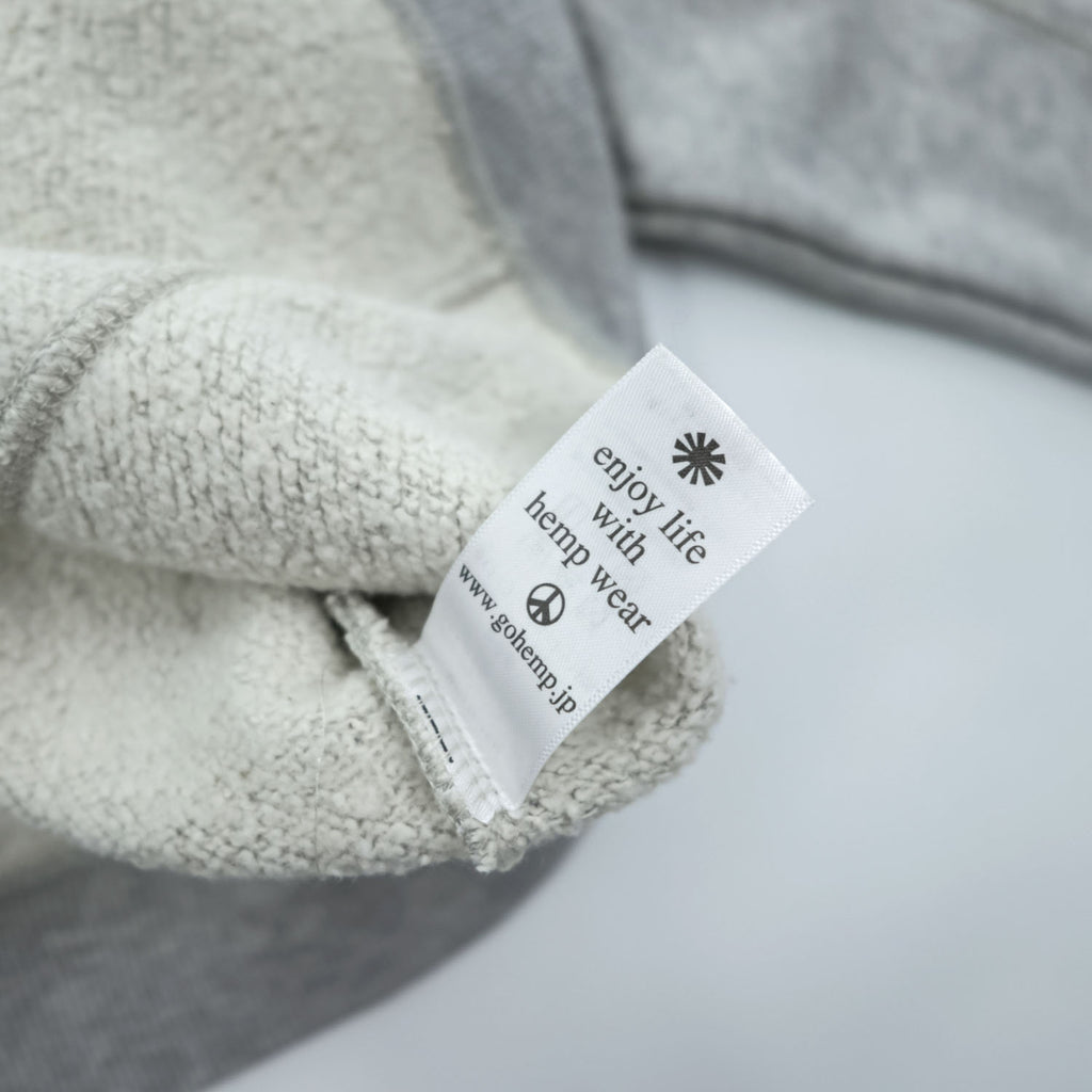 GOHEMP ヘンプ コットン ラグランスリーブ スウェット トレーナー L グレー 裏起毛