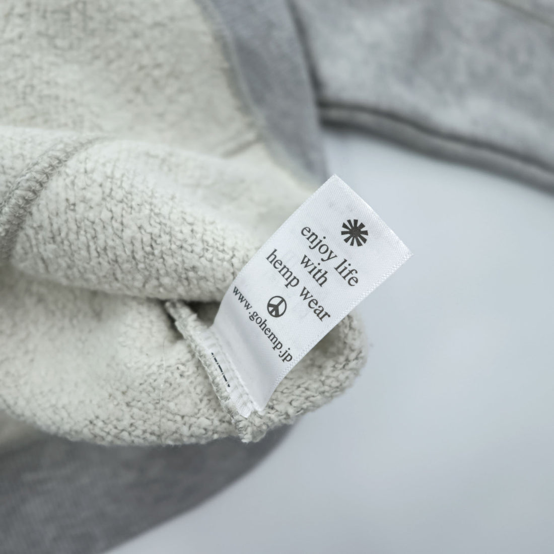 GOHEMP ヘンプ コットン ラグランスリーブ スウェット トレーナー L グレー 裏起毛