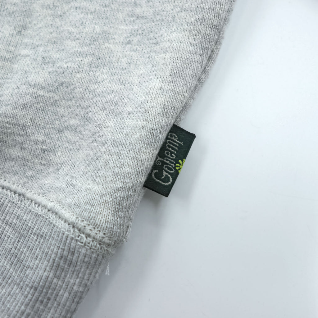 GOHEMP ヘンプ コットン ラグランスリーブ スウェット トレーナー L グレー 裏起毛