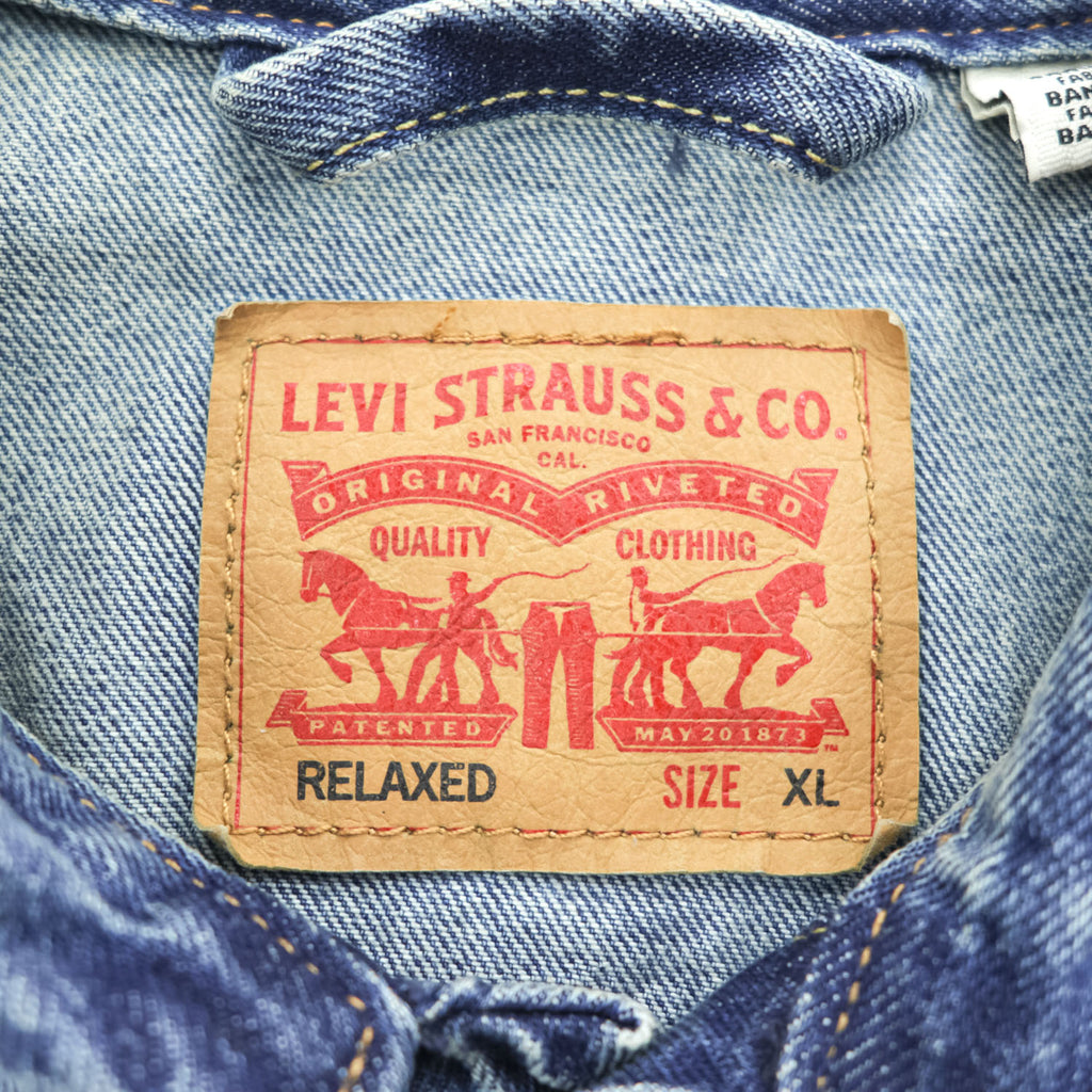 Levi's 2nd タイプ デニムジャケット Gジャン XL インディゴ ブルー タック プリーツ Relaxed Trucker Jacket PC9-A7632-0001