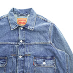 Levi's 2nd タイプ デニムジャケット Gジャン XL インディゴ ブルー タック プリーツ Relaxed Trucker Jacket PC9-A7632-0001