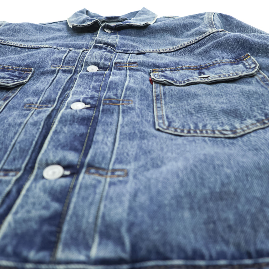Levi's 2nd タイプ デニムジャケット Gジャン XL インディゴ ブルー タック プリーツ Relaxed Trucker Jacket PC9-A7632-0001