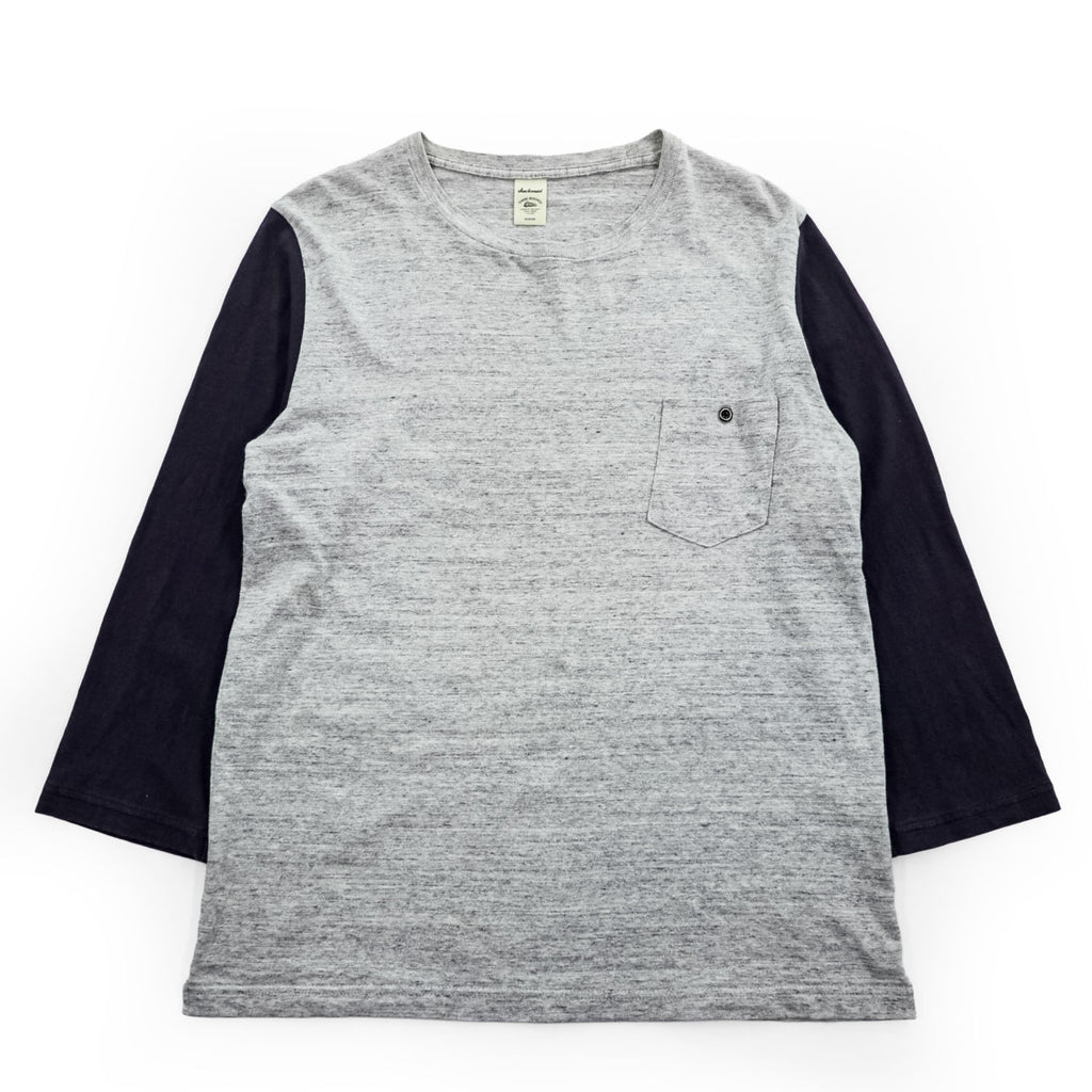 Jackman JM5582 Cotton Silk Color Block Pocket T-Shirt M Gray Navy