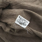 BUZZ RICKSON'S 日本製 長袖 ワークシャツ COTTON COVERT WORK SHIRT ブラウン シャンブレー ダブル 胸ポケット BR26082