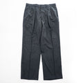 Brooks Brothers USA製 90年代 ヴィンテージ 2タック ワイド スラックス パンツ L グレー ピンストライプ プリーツ ダブルカフス サスペンダーボタン