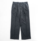 Brooks Brothers USA製 90年代 ヴィンテージ 2タック ワイド スラックス パンツ L グレー ピンストライプ プリーツ ダブルカフス サスペンダーボタン