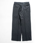 Brooks Brothers USA製 90年代 ヴィンテージ 2タック ワイド スラックス パンツ L グレー ピンストライプ プリーツ ダブルカフス サスペンダーボタン