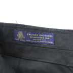 Brooks Brothers USA製 90年代 ヴィンテージ 2タック ワイド スラックス パンツ L グレー ピンストライプ プリーツ ダブルカフス サスペンダーボタン