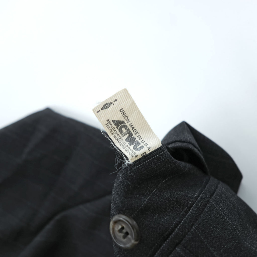 Brooks Brothers USA製 90年代 ヴィンテージ 2タック ワイド スラックス パンツ L グレー ピンストライプ プリーツ ダブルカフス サスペンダーボタン