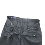 Brooks Brothers USA製 90年代 ヴィンテージ 2タック ワイド スラックス パンツ L グレー ピンストライプ プリーツ ダブルカフス サスペンダーボタン