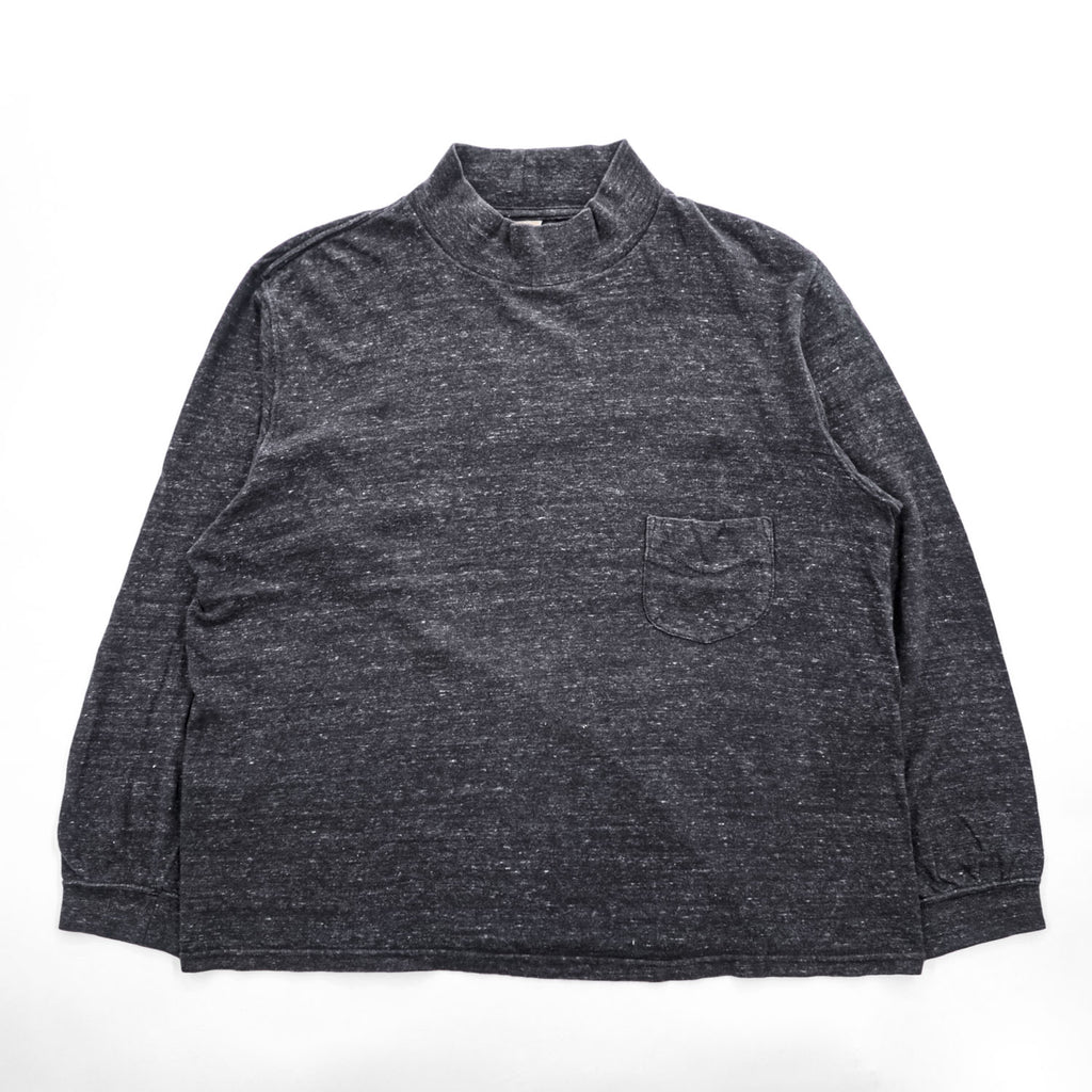 FilMelange DUOMO 日本製 モックネック長袖 ロングスリーブ ポケット Tシャツ L グレー ZTS-DUOMO-ORT