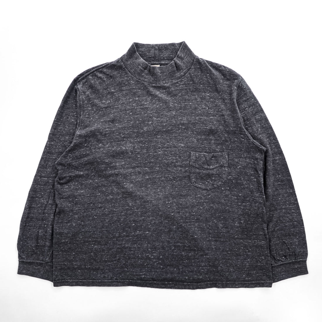 FilMelange DUOMO 日本製 モックネック長袖 ロングスリーブ ポケット Tシャツ L グレー ZTS-DUOMO-ORT