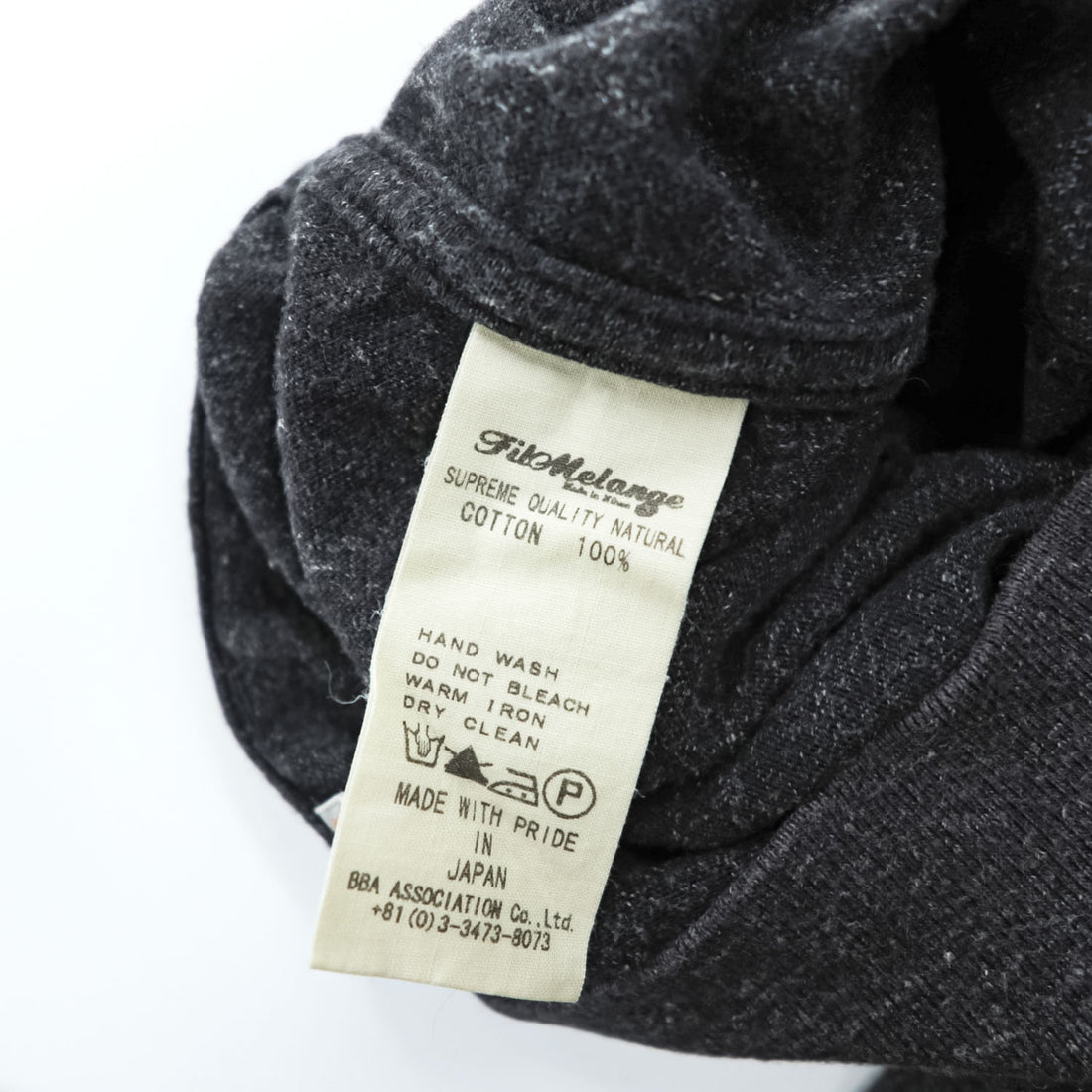 FilMelange DUOMO 日本製 モックネック長袖 ロングスリーブ ポケット Tシャツ L グレー ZTS-DUOMO-ORT