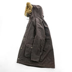 Barbour ギズバーン GISBURNE JACKET ワックスコットン オイルドジャケット ファーフード 着脱式 モッズコート XL ドローコード 中綿 キルティング MWX1223RU71