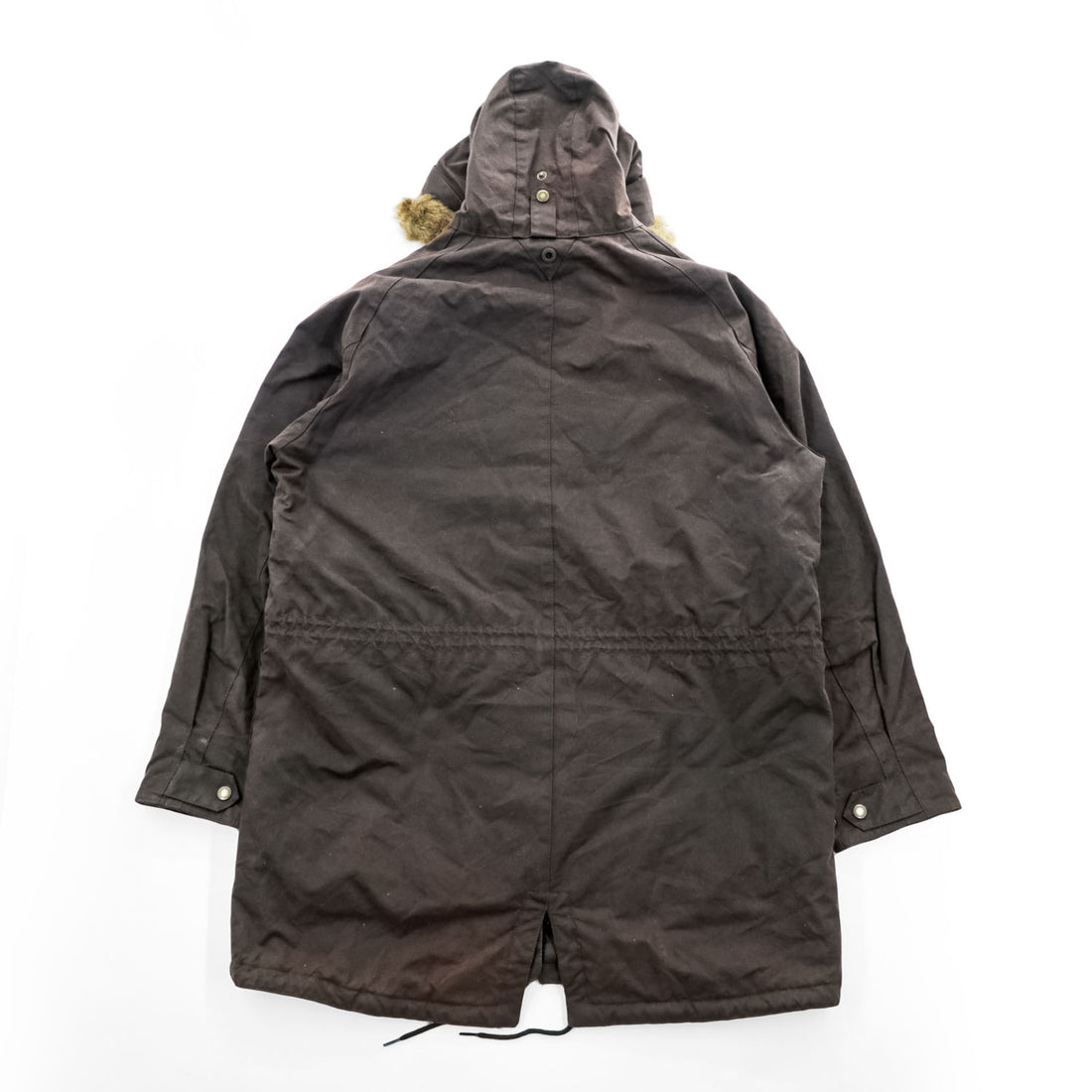 Barbour ギズバーン GISBURNE JACKET ワックスコットン オイルドジャケット ファーフード 着脱式 モッズコート XL ドローコード 中綿 キルティング MWX1223RU71