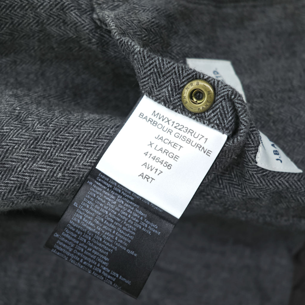 Barbour ギズバーン GISBURNE JACKET ワックスコットン オイルドジャケット ファーフード 着脱式 モッズコート XL ドローコード 中綿 キルティング MWX1223RU71