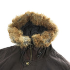 Barbour ギズバーン GISBURNE JACKET ワックスコットン オイルドジャケット ファーフード 着脱式 モッズコート XL ドローコード 中綿 キルティング MWX1223RU71