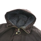 Barbour ギズバーン GISBURNE JACKET ワックスコットン オイルドジャケット ファーフード 着脱式 モッズコート XL ドローコード 中綿 キルティング MWX1223RU71