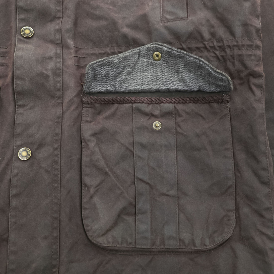 Barbour ギズバーン GISBURNE JACKET ワックスコットン オイルドジャケット ファーフード 着脱式 モッズコート XL ドローコード 中綿 キルティング MWX1223RU71