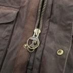 Barbour ギズバーン GISBURNE JACKET ワックスコットン オイルドジャケット ファーフード 着脱式 モッズコート XL ドローコード 中綿 キルティング MWX1223RU71