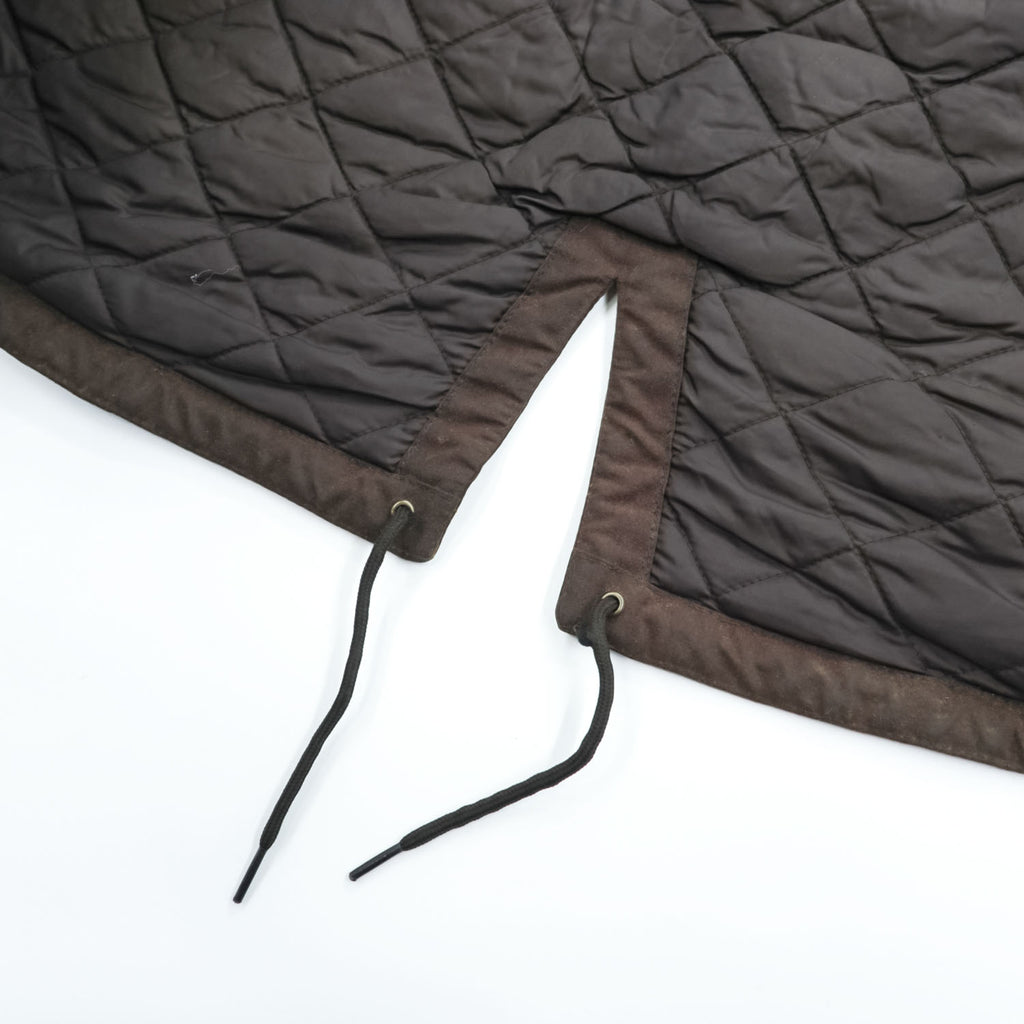 Barbour ギズバーン GISBURNE JACKET ワックスコットン オイルドジャケット ファーフード 着脱式 モッズコート XL ドローコード 中綿 キルティング MWX1223RU71