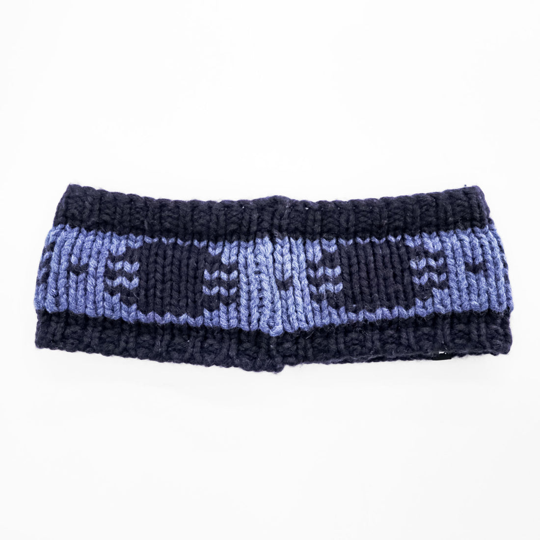 Patagonia Sapka Knit Headband Navy Blue Patterned Wool Blend Ear Warmer