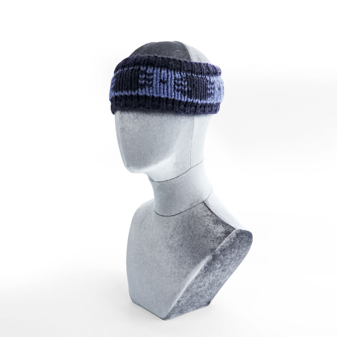 Patagonia Sapka Knit Headband Navy Blue Patterned Wool Blend Ear Warmer