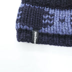 Patagonia Sapka Knit Headband Navy Blue Patterned Wool Blend Ear Warmer