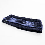 Patagonia Sapka Knit Headband Navy Blue Patterned Wool Blend Ear Warmer