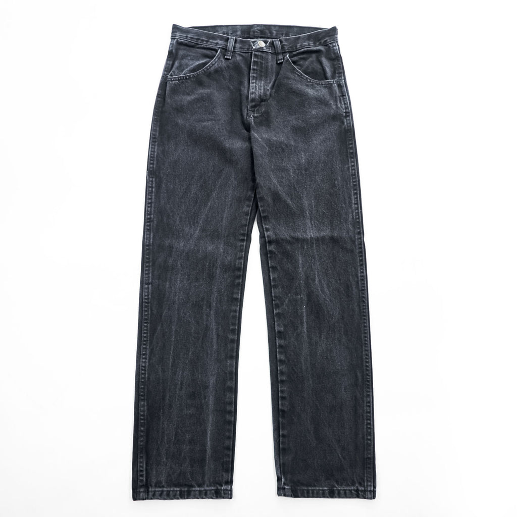 RUSTLER Black Denim Zip Fly Straight Jeans 30x30 Made in Nicaragua