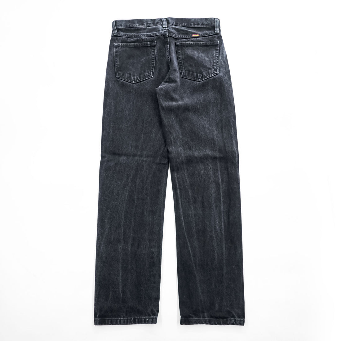 RUSTLER Black Denim Zip Fly Straight Jeans 30x30 Made in Nicaragua