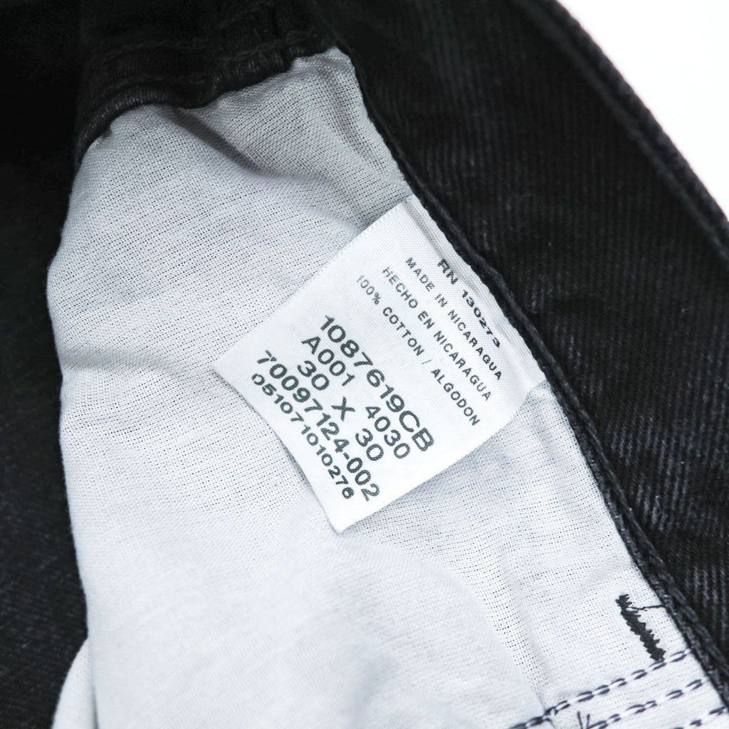 RUSTLER Black Denim Zip Fly Straight Jeans 30x30 Made in Nicaragua