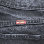 RUSTLER Black Denim Zip Fly Straight Jeans 30x30 Made in Nicaragua