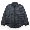 USA Bikers Dream Apparel Black Leather Shirt Jacket M Snap Button Biker Motorcycle