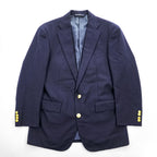 Polo Ralph Lauren Japan-made 90s Vintage Tailored Jacket Blazer, Size L, Navy Gabardine, 2-Button
