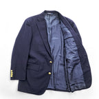 Polo Ralph Lauren Japan-made 90s Vintage Tailored Jacket Blazer, Size L, Navy Gabardine, 2-Button