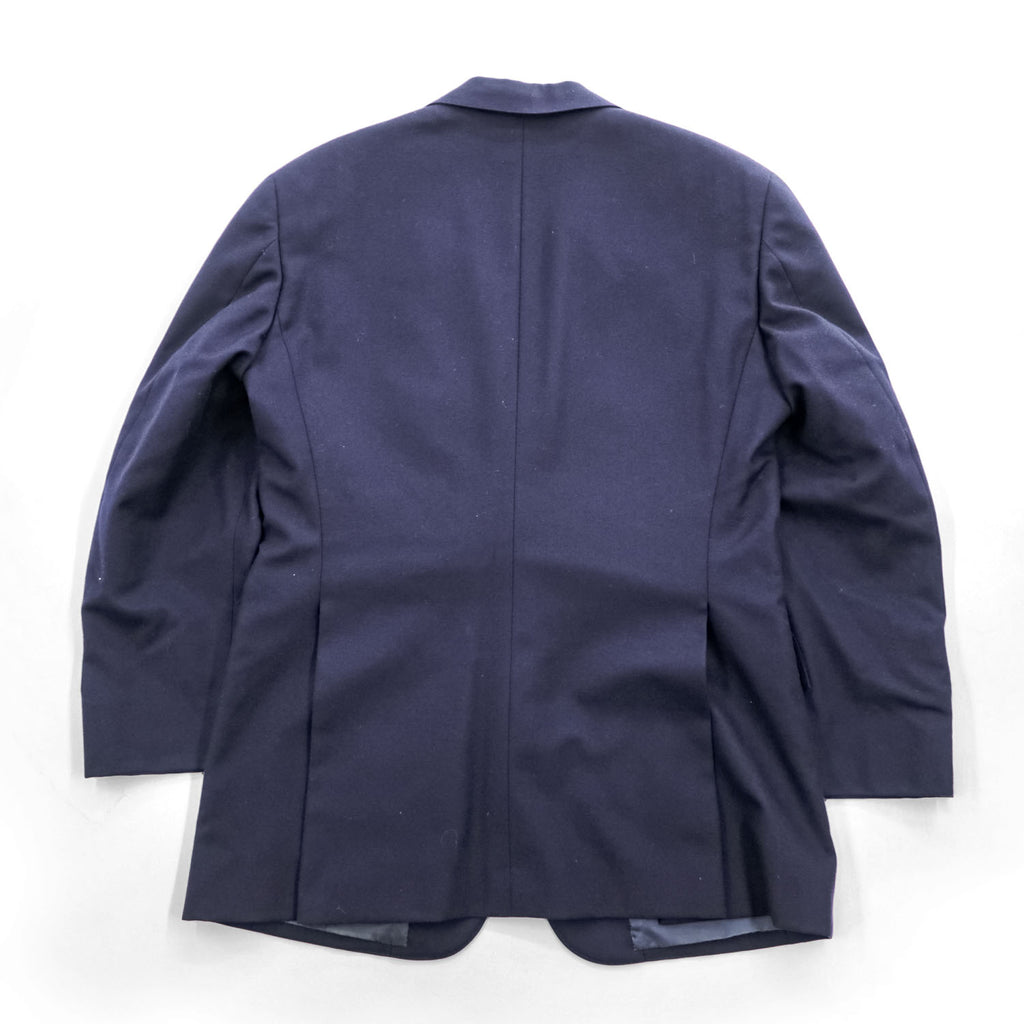 Polo Ralph Lauren Japan-made 90s Vintage Tailored Jacket Blazer, Size L, Navy Gabardine, 2-Button