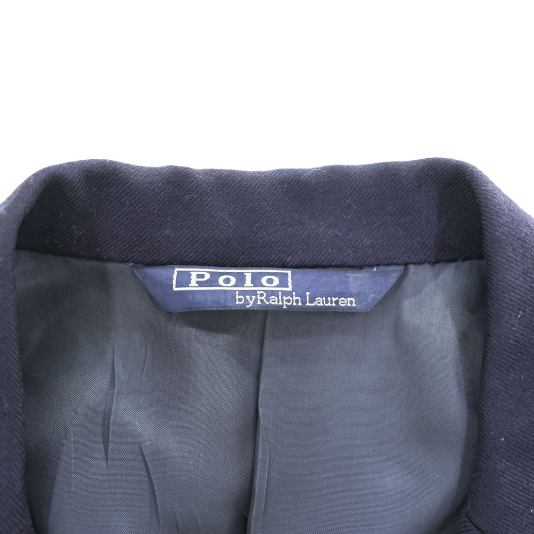 Polo Ralph Lauren Japan-made 90s Vintage Tailored Jacket Blazer, Size L, Navy Gabardine, 2-Button