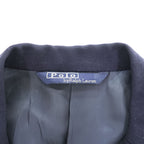 Polo Ralph Lauren Japan-made 90s Vintage Tailored Jacket Blazer, Size L, Navy Gabardine, 2-Button