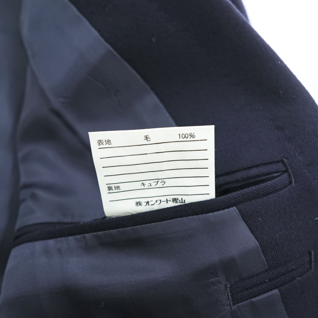 Polo Ralph Lauren Japan-made 90s Vintage Tailored Jacket Blazer, Size L, Navy Gabardine, 2-Button