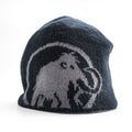 MAMMUT Reversible Knit Beanie Black Gray Mammoth Logo