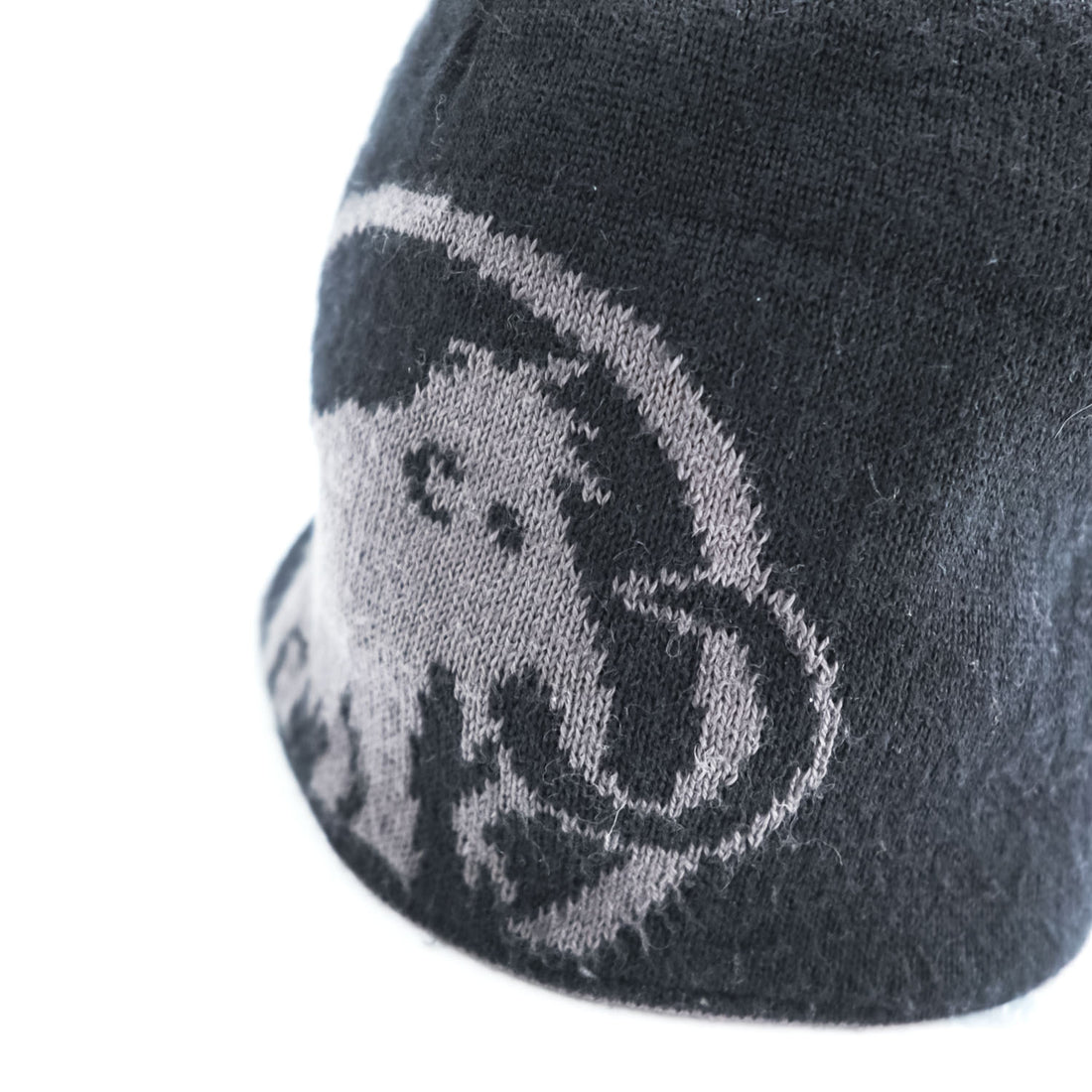 MAMMUT Reversible Knit Beanie Black Gray Mammoth Logo