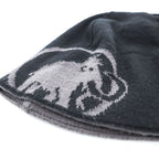 MAMMUT Reversible Knit Beanie Black Gray Mammoth Logo
